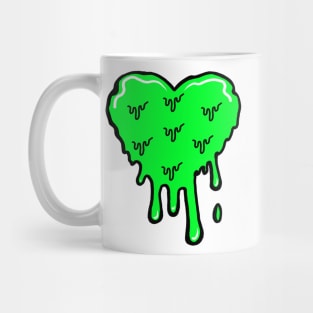 Green Melting Acid Heart Mug